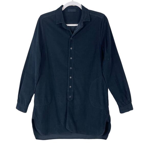 CP Shades Cecelia Baby Corduroy Tunic Top Small Long Sleeve 3/4 Button Front - Picture 1 of 16